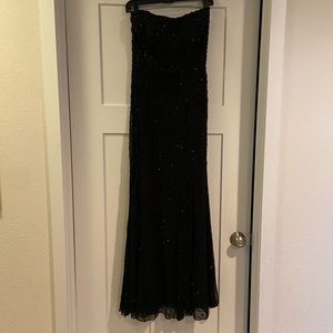 Gorgeous Beaded Strapless Evening Gown, Size Small